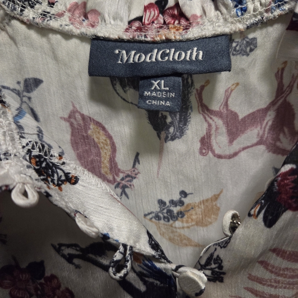 Modcloth White Floral Mini Skirt - Picture 3 of 4